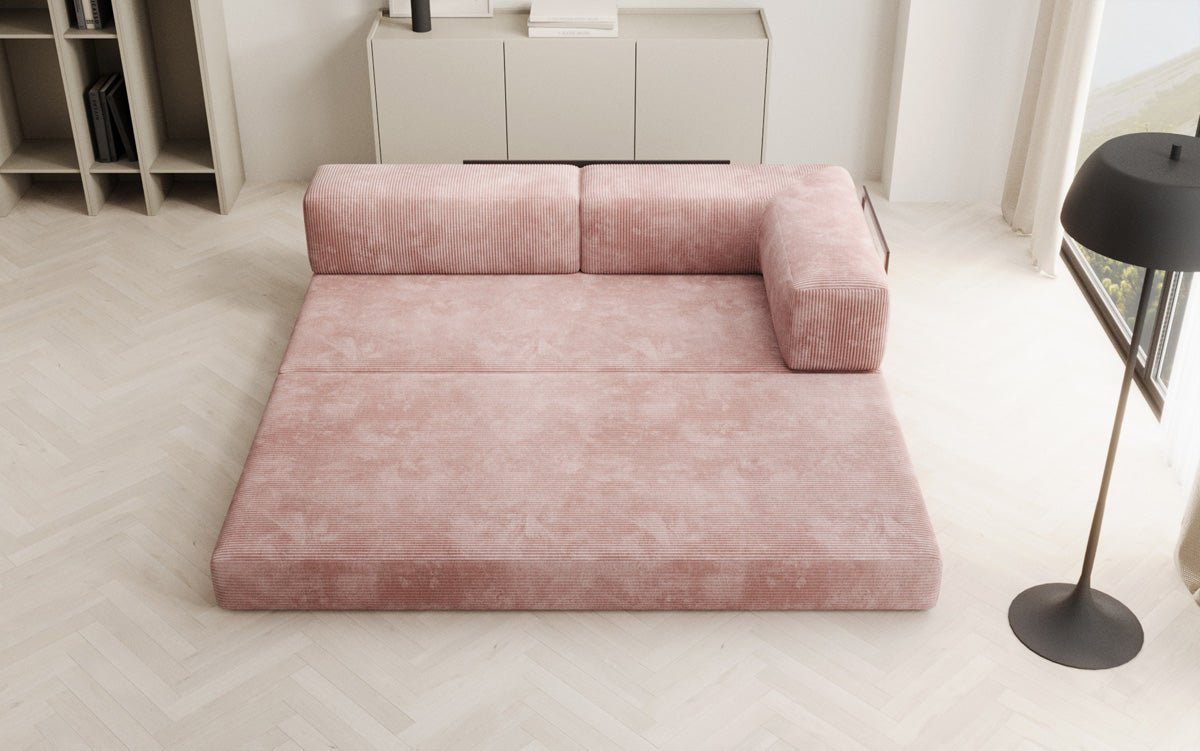 Designbank/Chaise Longue Lazy in Ribstof