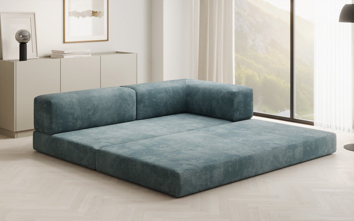 Designbank/Chaise Longue Lazy in Ribstof