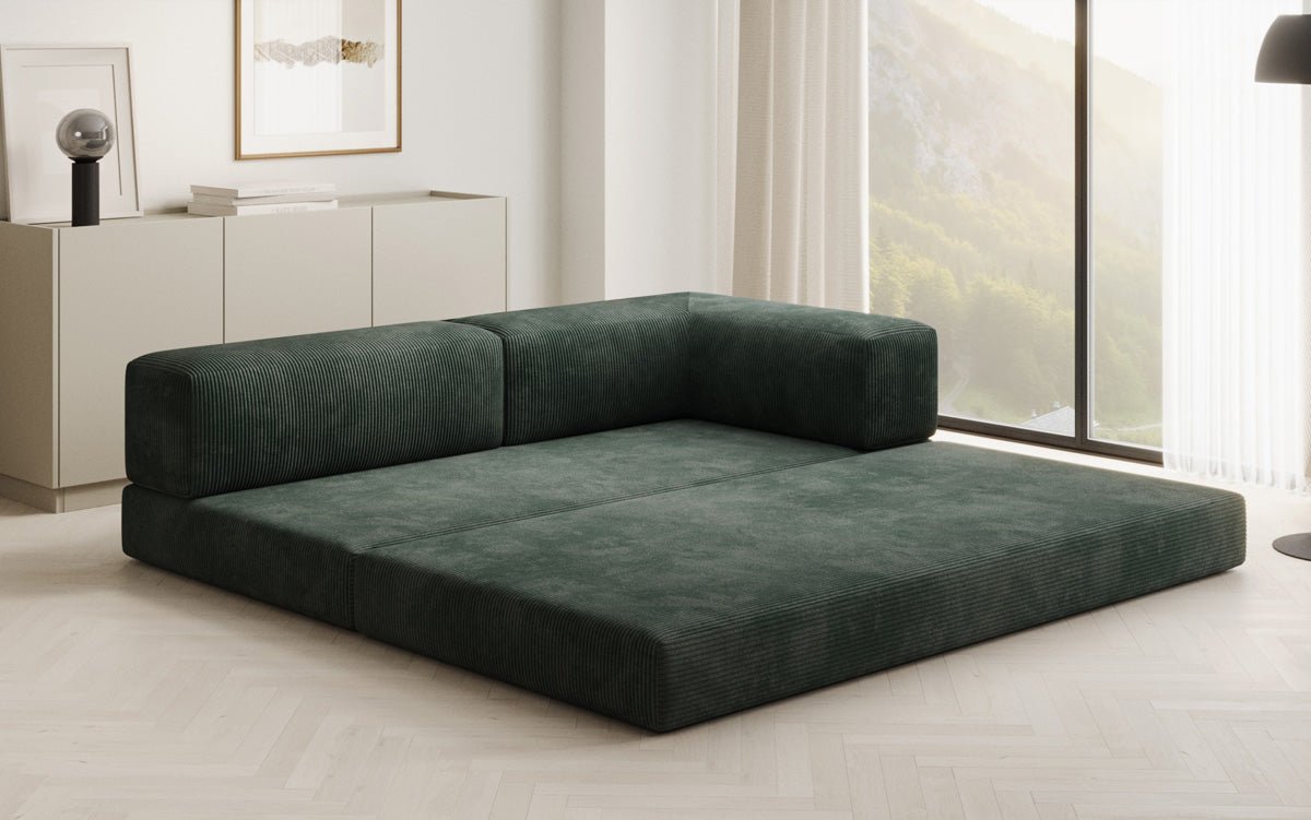 Designbank/Chaise Longue Lazy in Ribstof