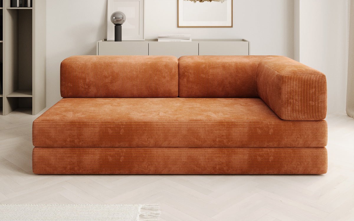 Designbank/Chaise Longue Lazy in Ribstof