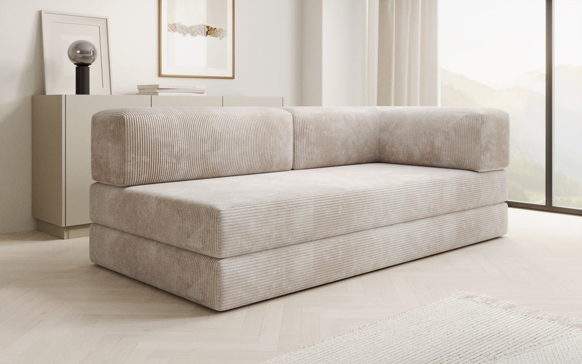 Designbank/Chaise Longue Lazy in Ribstof