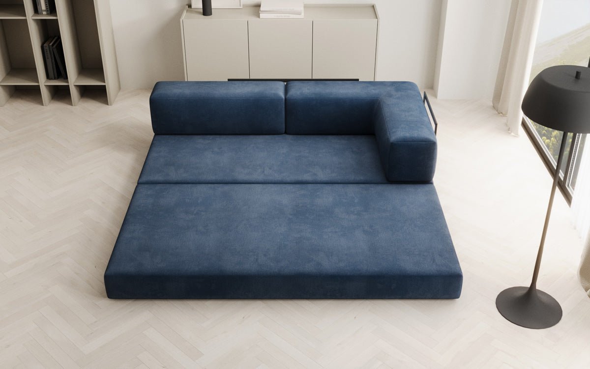 Designbank/Chaise Longue Lazy in Fluweel