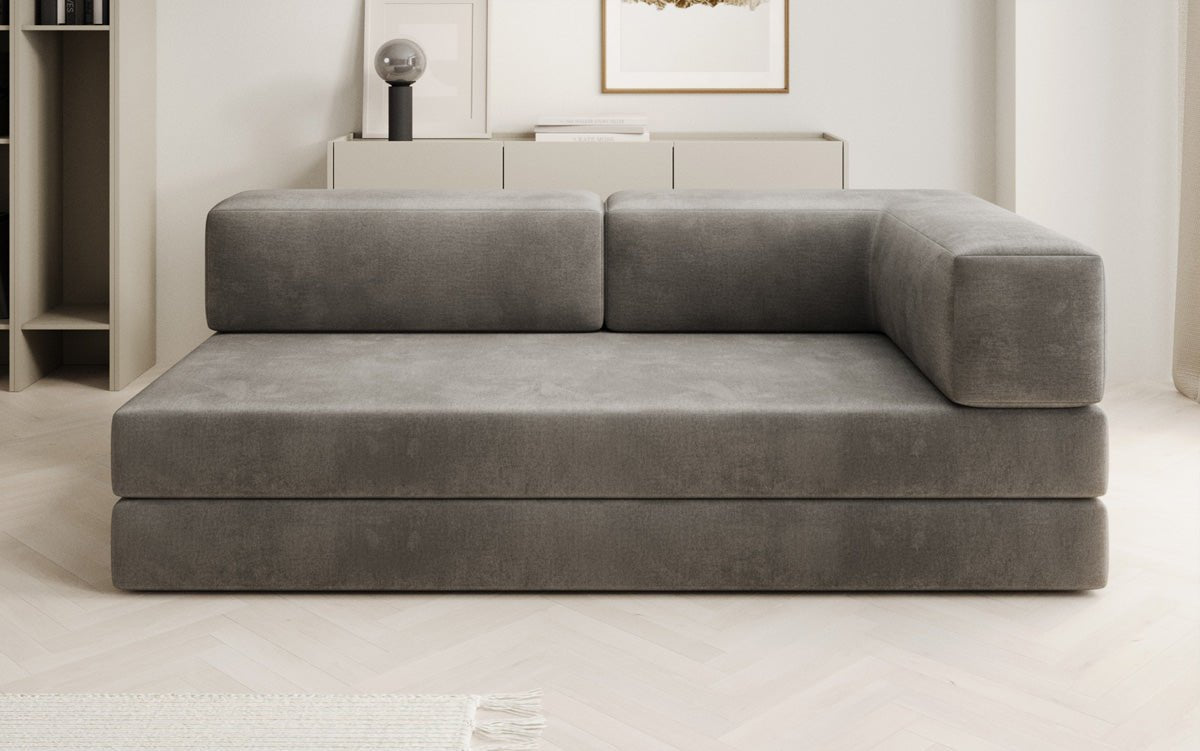 Designbank/Chaise Longue Lazy in Fluweel