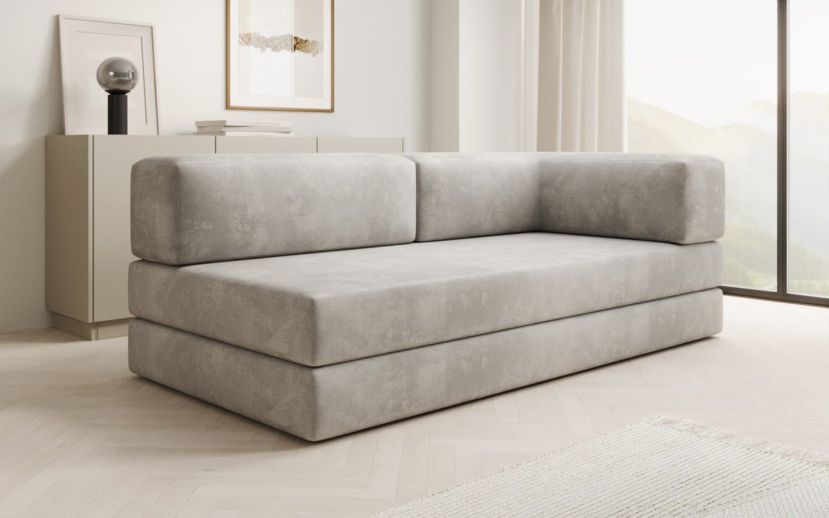 Designbank/Chaise Longue Lazy in Fluweel