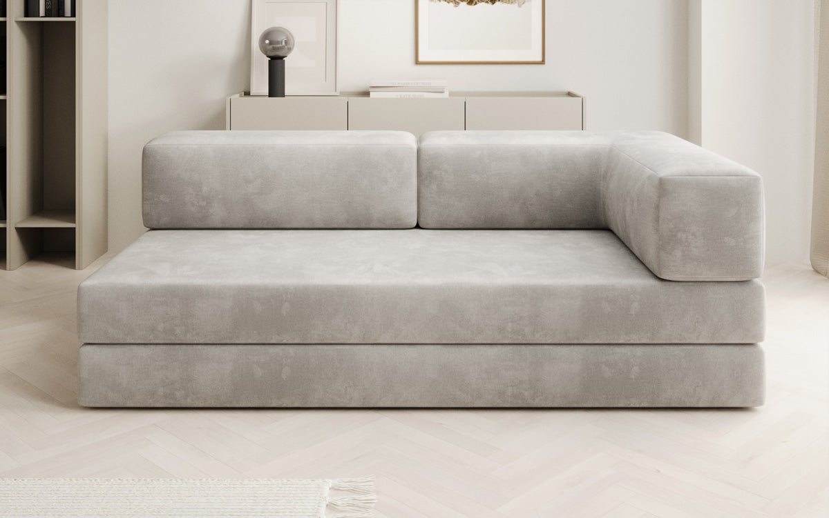 Designbank/Chaise Longue Lazy in Fluweel