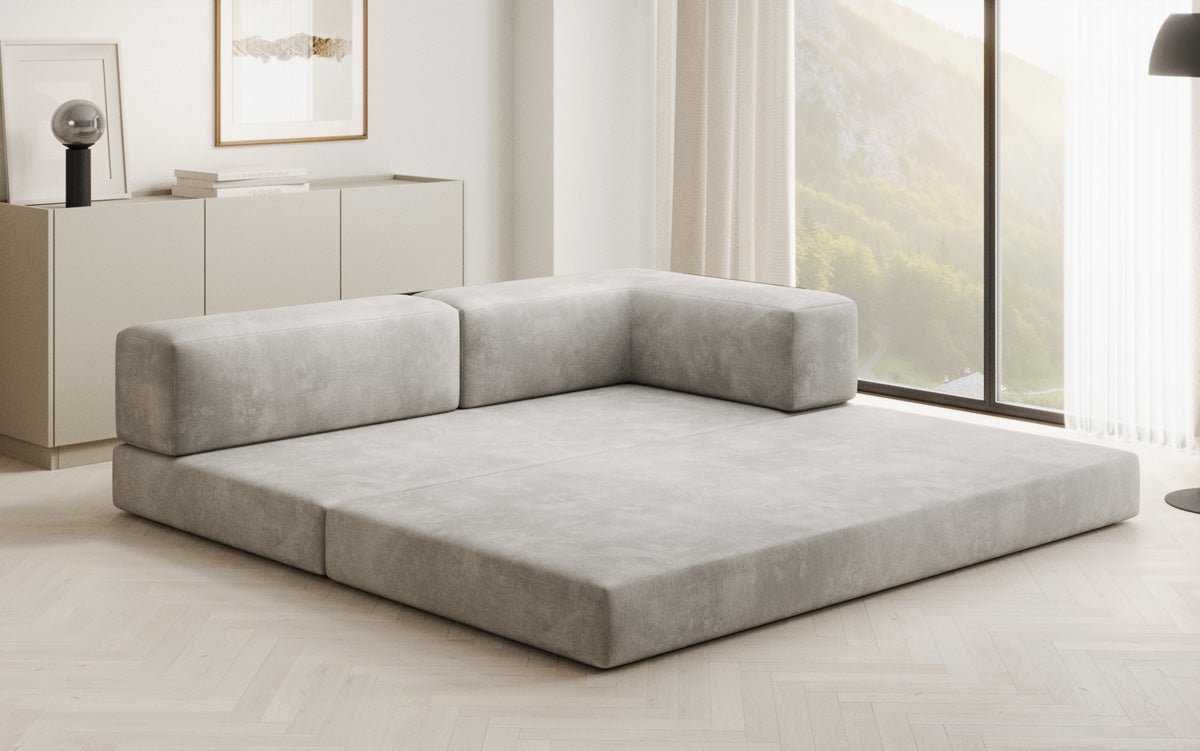 Designbank/Chaise Longue Lazy in Fluweel