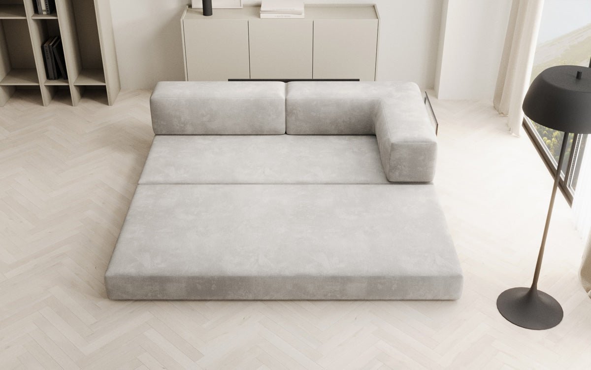 Designbank/Chaise Longue Lazy in Fluweel