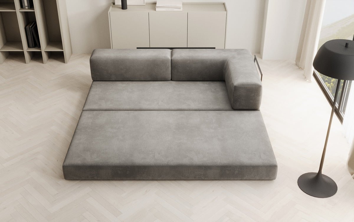 Designbank/Chaise Longue Lazy in Fluweel