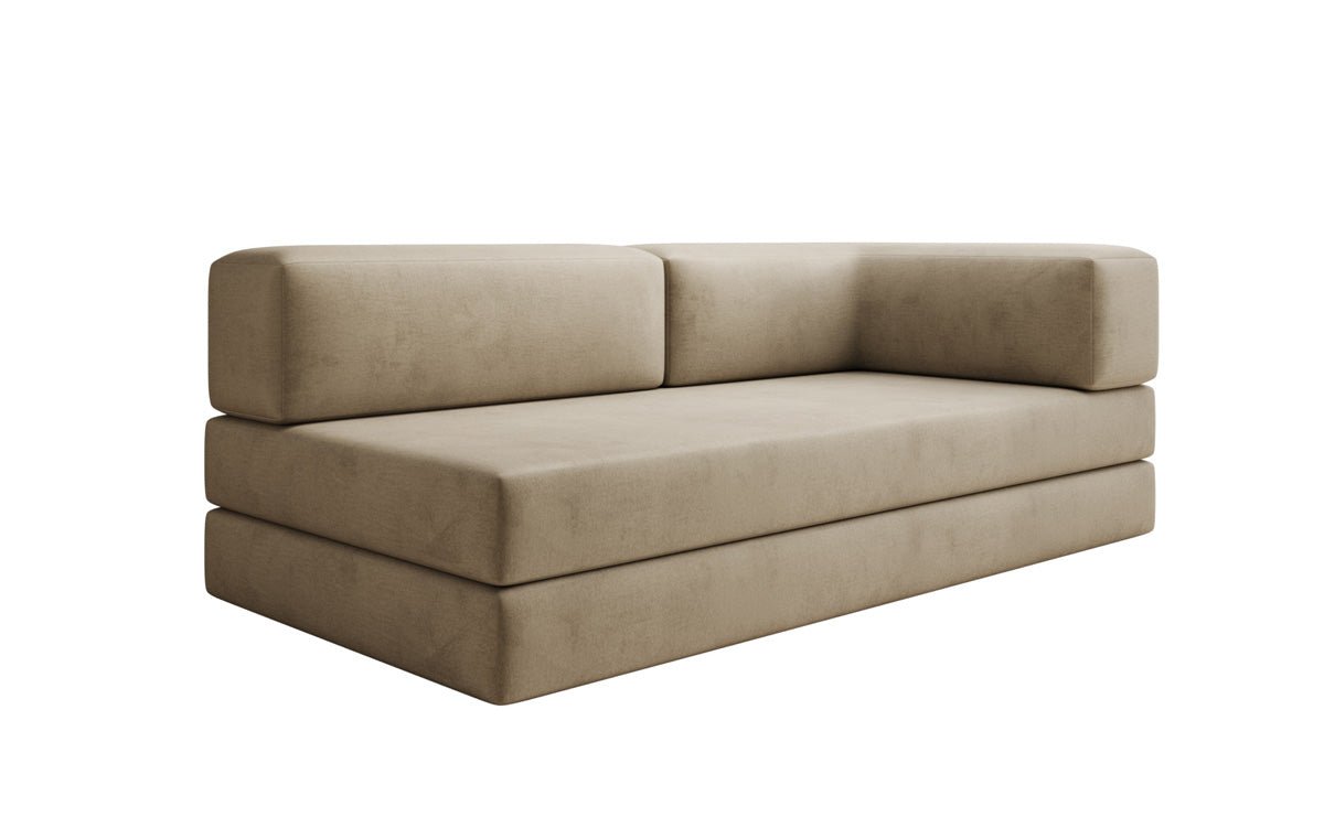 Designbank/Chaise Longue Lazy in Fluweel