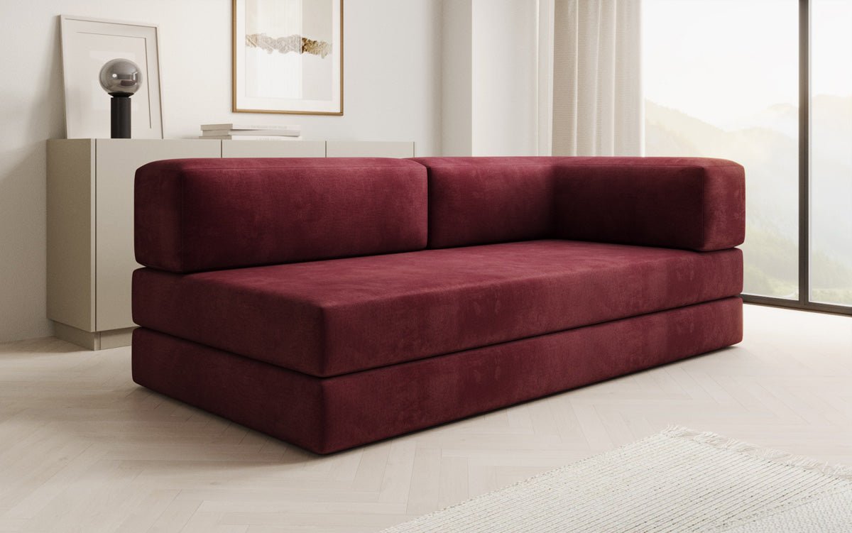 Designbank/Chaise Longue Lazy in Fluweel