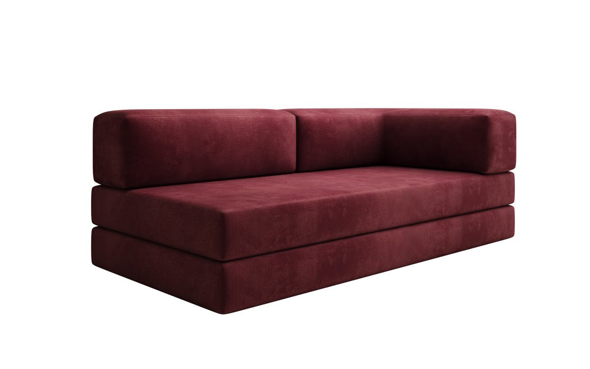 Designbank/Chaise Longue Lazy in Fluweel