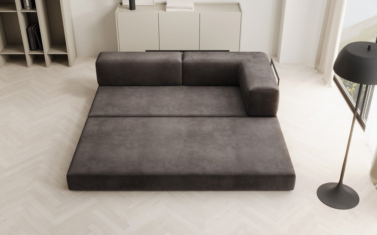Designbank/Chaise Longue Lazy in Fluweel