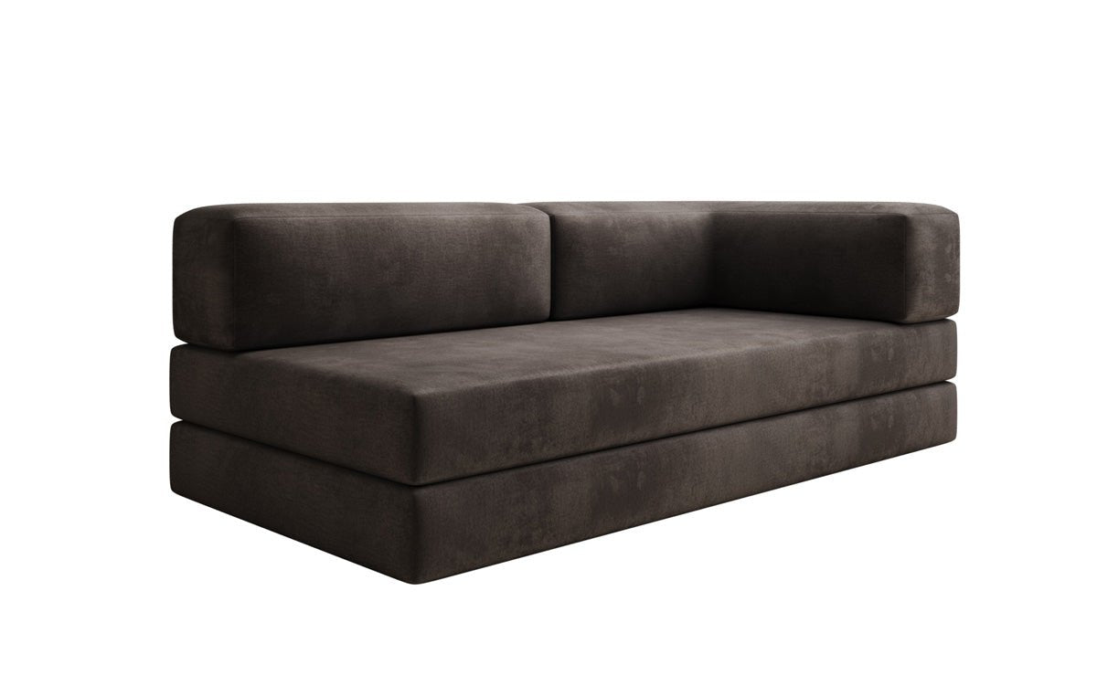 Designbank/Chaise Longue Lazy in Fluweel
