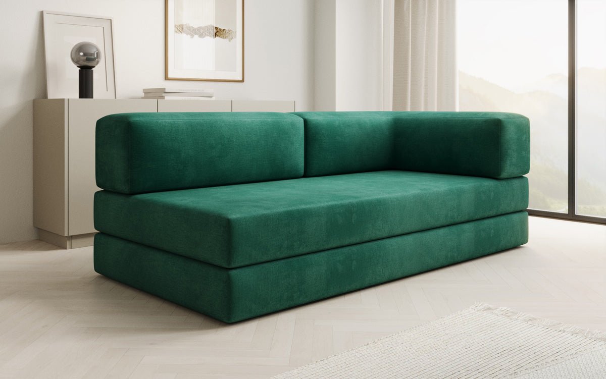 Designbank/Chaise Longue Lazy in Fluweel