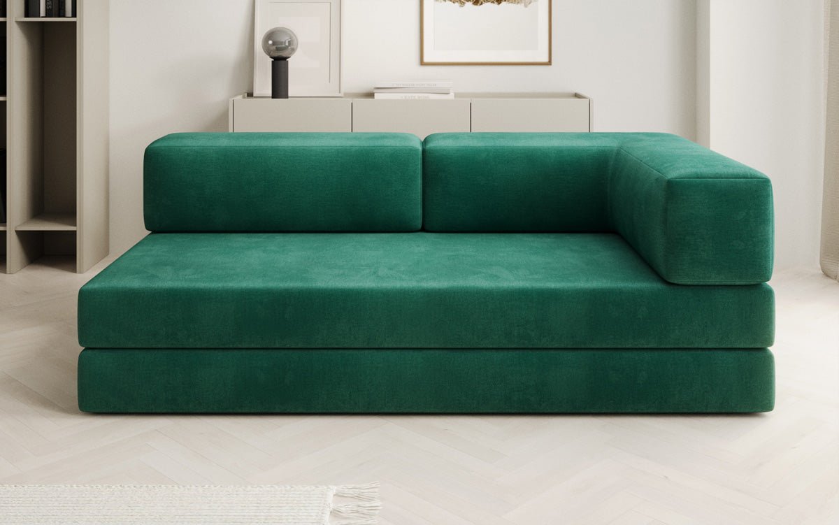 Designbank/Chaise Longue Lazy in Fluweel