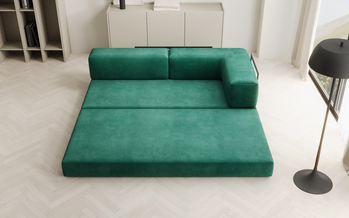 Designbank/Chaise Longue Lazy in Fluweel