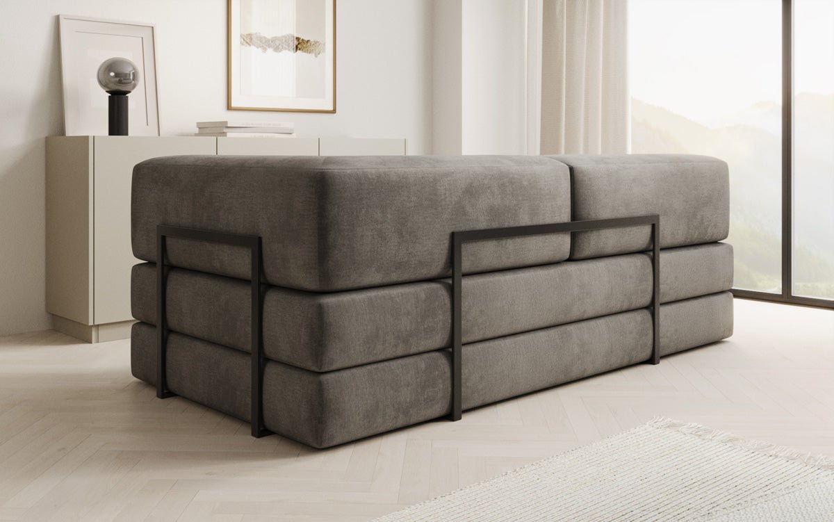 Designbank/Chaise Longue Lazy in Fluweel