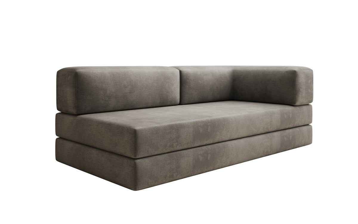 Designbank/Chaise Longue Lazy in Fluweel