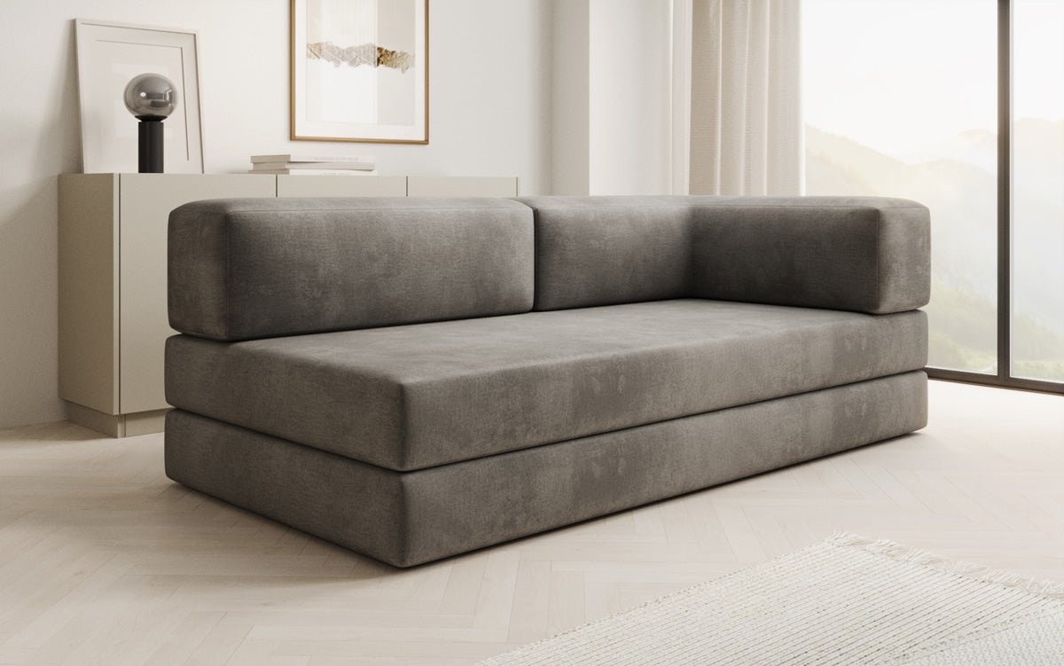 Designbank/Chaise Longue Lazy in Fluweel