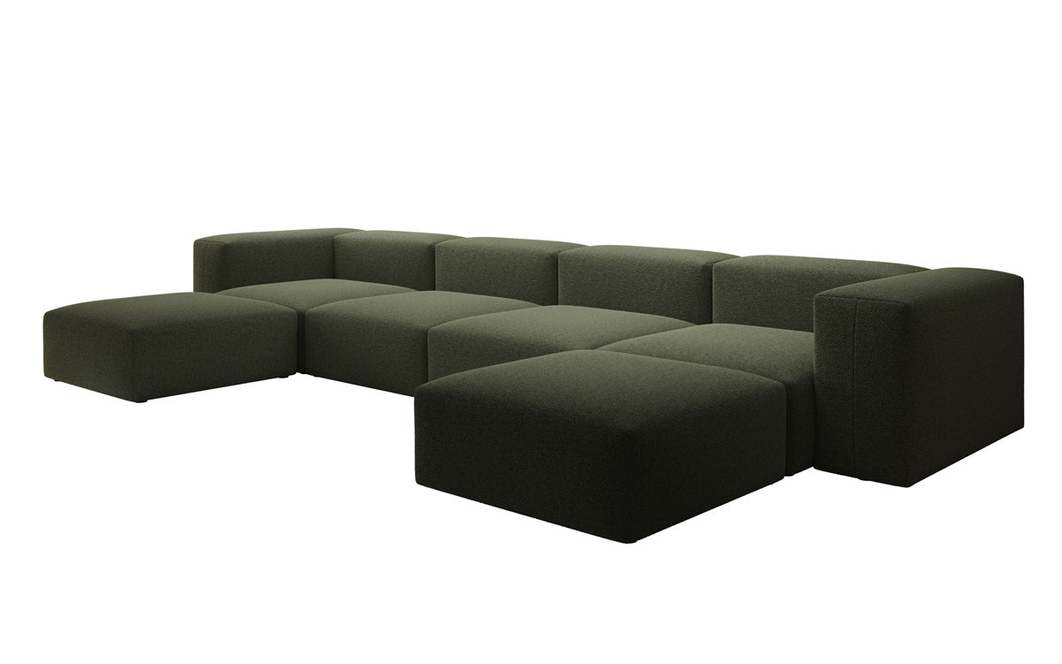 Ontwerper U Sofa Snug in Bouclé