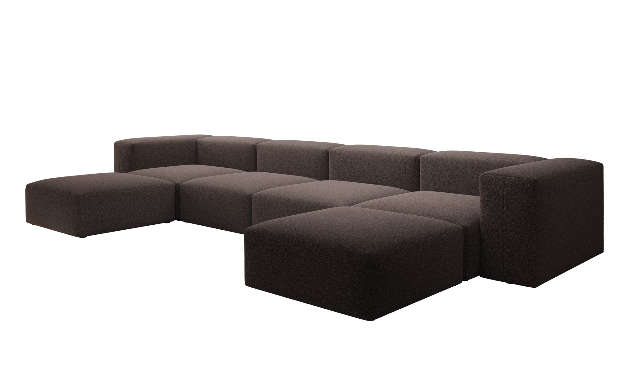 Ontwerper U Sofa Snug in Bouclé