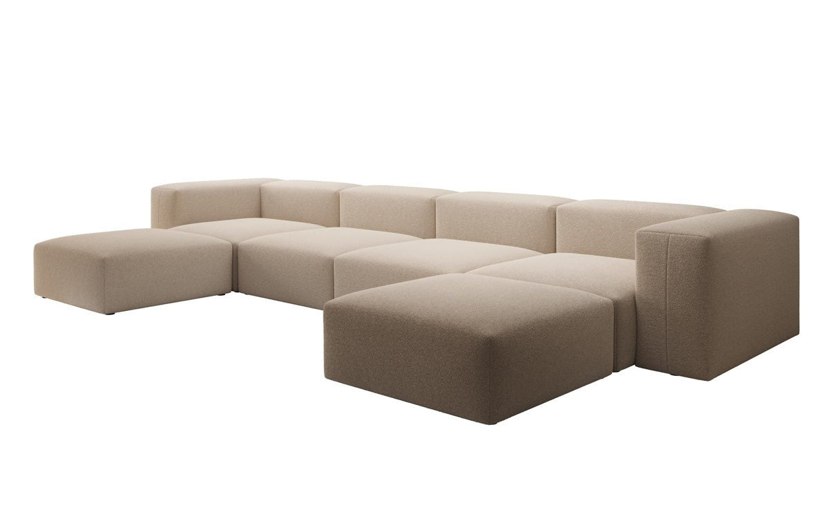 Ontwerper U Sofa Snug in Bouclé