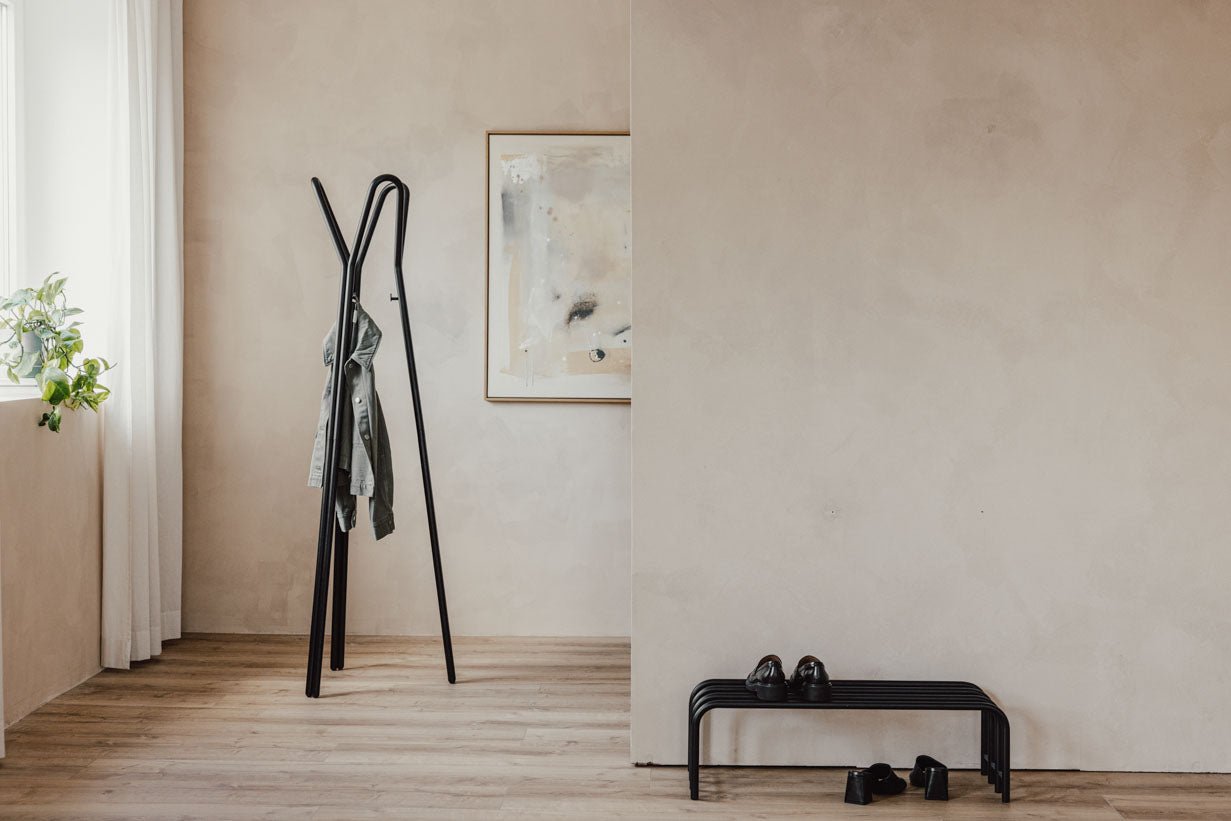 Garderobe Charles – Minimalistische kapstokstandaard van staal