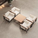 Euphoria – 4 Loungesessel & Tisch aus Aluminium | Aevora™ Kollektion