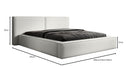 Designer gestoffeerd bed Ophelia in corduroy met opbergruimte