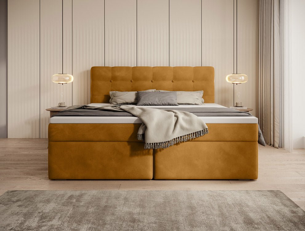 Boxspringbed Faro Samt mit Stauraum