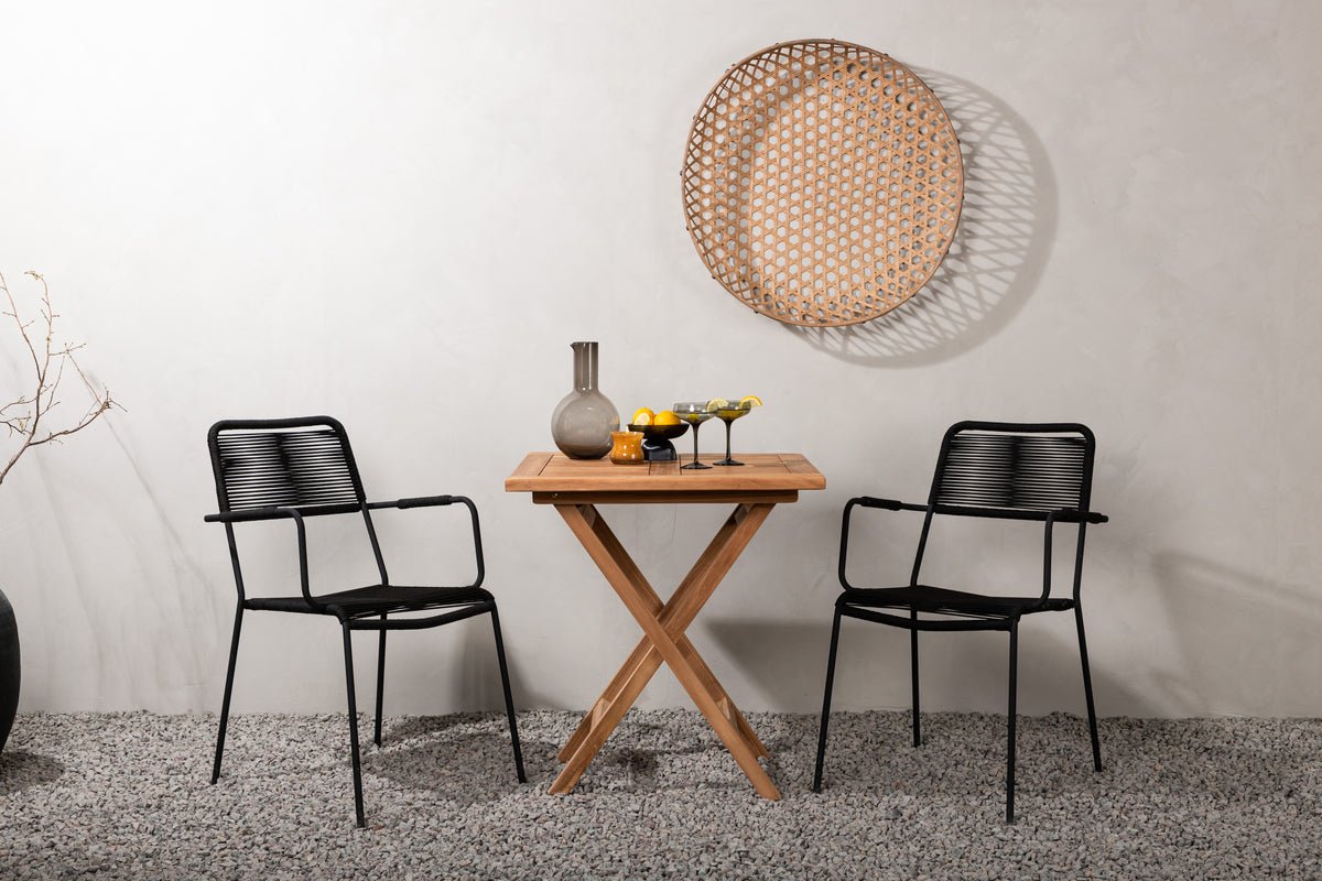 Tuin Cafégroep Elbe – 3-delige tuinmeubelset 70x70 cm