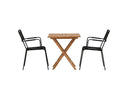 Garten Cafegruppe Elbe – 3-teiliges Gartenmöbel-Set 70x70 cm