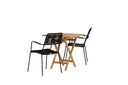 Garten Cafegruppe Elbe – 3-teiliges Gartenmöbel-Set 70x70 cm
