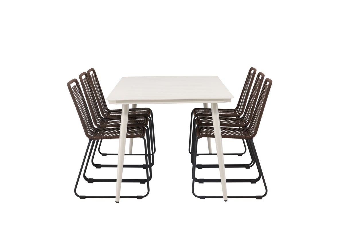 Garten Essgruppe Nashville – 7-teiliges Gartenmöbel-Set für bis zu 6 Personen