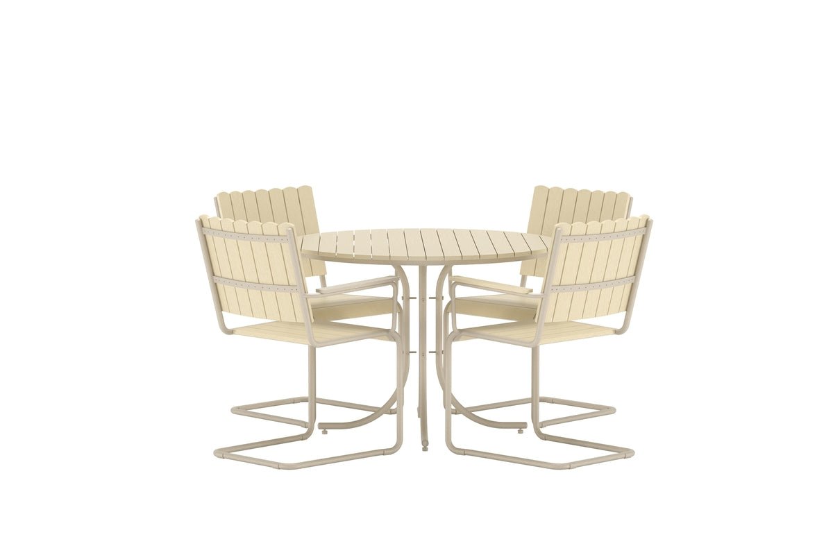 Garten Essgruppe Nativa – 5-teiliges Gartenmöbel-Set in Beige