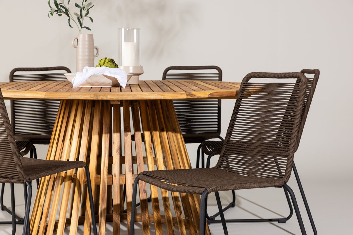 Garten Essgruppe Noris – 7-teiliges Gartenmöbel-Set mit Tisch aus Akazie