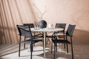 Garten Essgruppe Novira – 5-teiliges Set in Beige/Schwarz