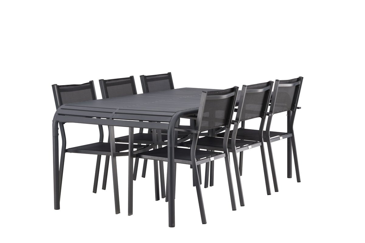 Garten Essgruppe Toni – 7-teiliges Gartenmöbel-Set aus Aluminium