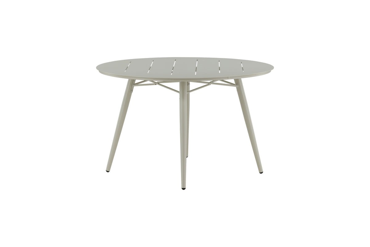 Garten Esstisch Arbor - Ø 120cm aus beigem Aluminium