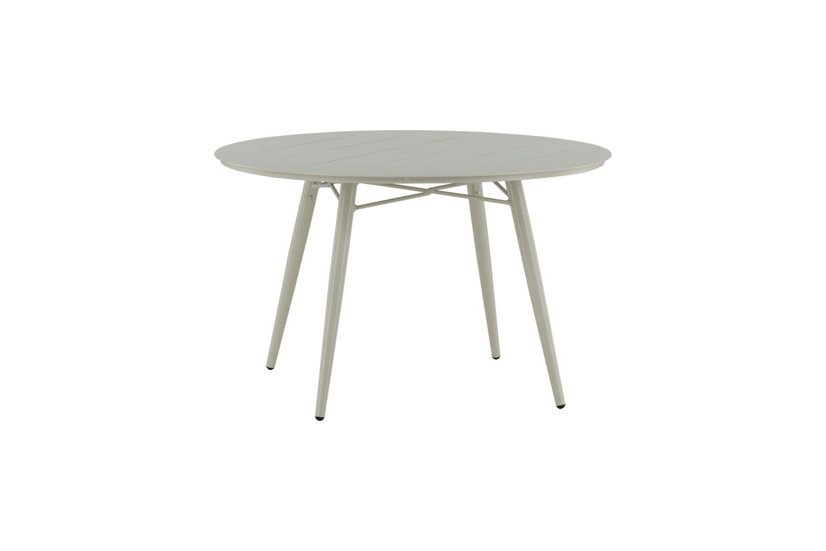 Garten Esstisch Arbor - Ø 120cm aus beigem Aluminium