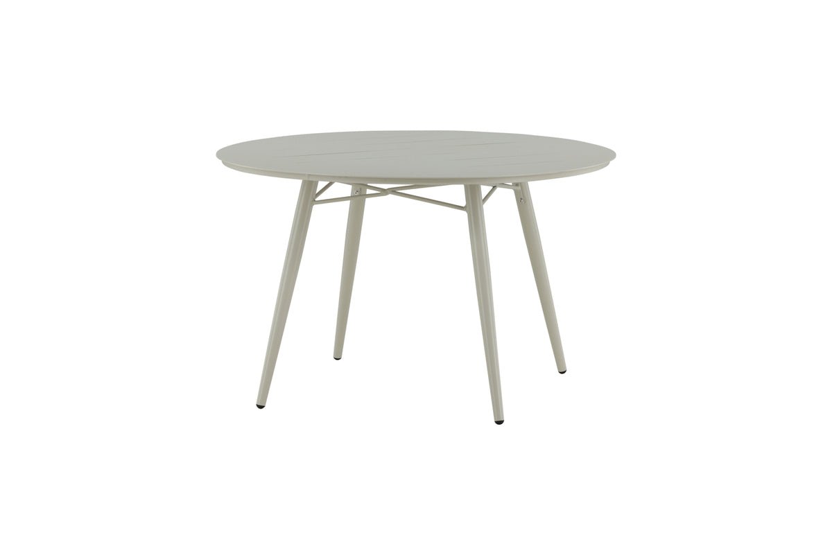 Garten Esstisch Arbor - Ø 120cm aus beigem Aluminium