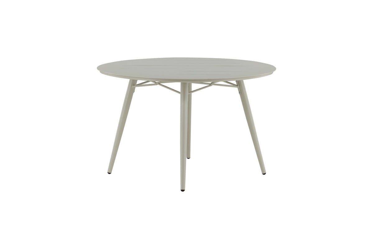 Garten Esstisch Arbor - Ø 120cm aus beigem Aluminium