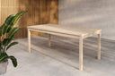 Garten Esstisch Lago - 180x90 cm aus weiß gekalktem oder schwarzem Teakholz