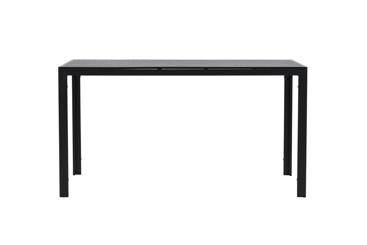 Garten Esstisch Siena - 140x80 cm aus Aluminium und Polywood in Beige oder Schwarz
