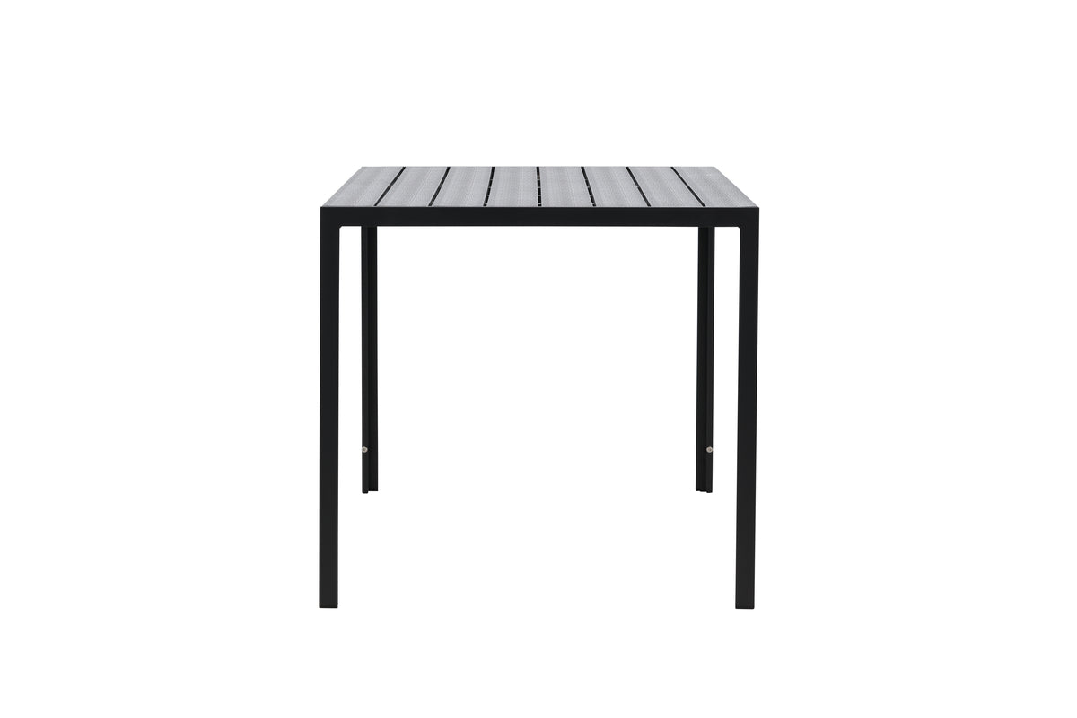 Garten Esstisch Siena - 140x80 cm aus Aluminium und Polywood in Beige oder Schwarz