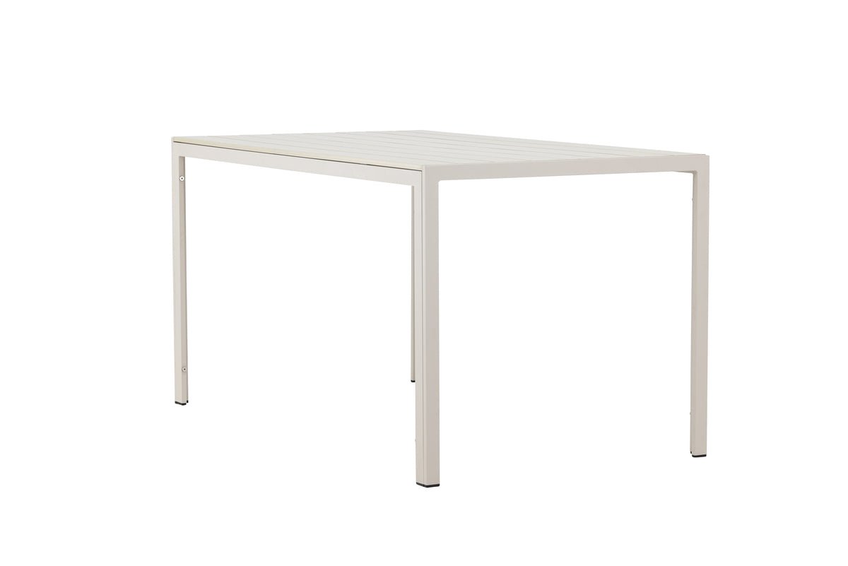Garten Esstisch Siena - 140x80 cm aus Aluminium und Polywood in Beige oder Schwarz
