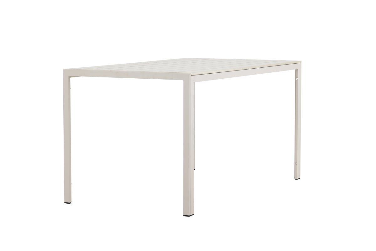 Garten Esstisch Siena - 140x80 cm aus Aluminium und Polywood in Beige oder Schwarz