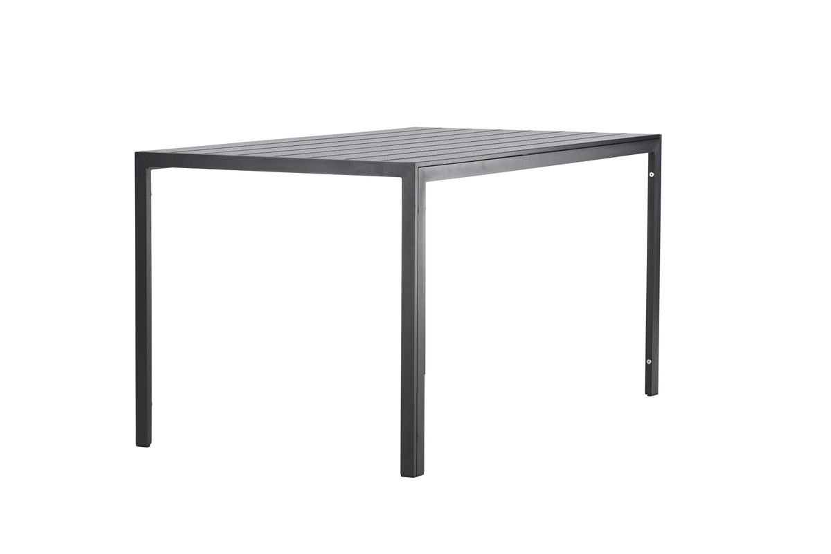 Garten Esstisch Siena - 140x80 cm aus Aluminium und Polywood in Beige oder Schwarz