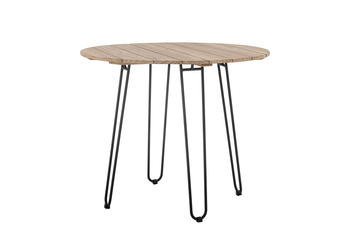 Garten-Esstisch Tavon – FSC®-Teakholz mit Metallgestell