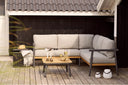 Garten Lounge Set Velmora – mit Aluminiumgestell und Holzoptik-Details